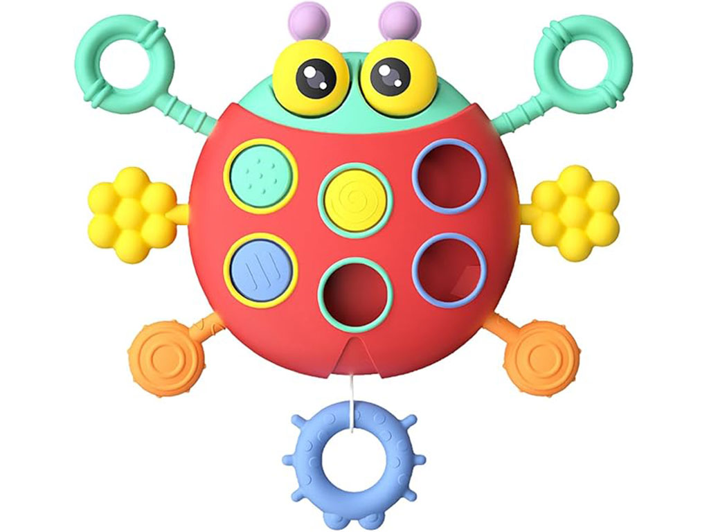 کفشدوزک بیزی کیوب مدل نخ کش اسباب بازی ladybug pull