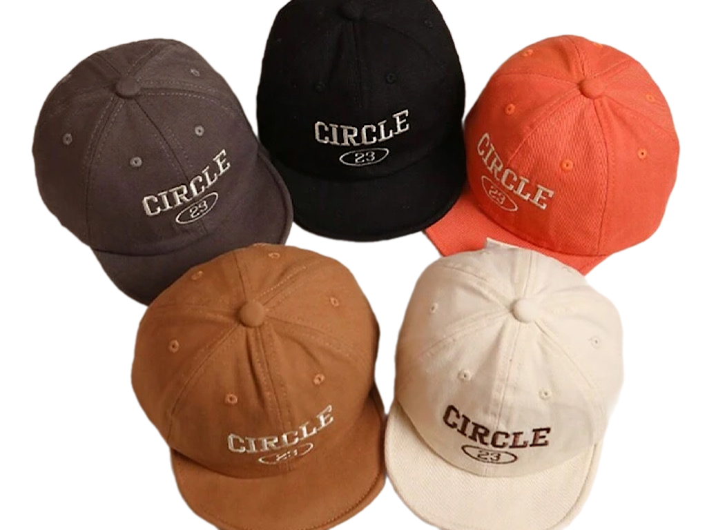 کلاه کپ لبه دار کتان طرح CIRCLE (دور سر 48 cm)