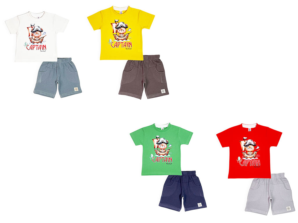 تیشرت و شلوارک راحتی 3 سال طرح خرس دزد دریایی کیدو مکس kido max