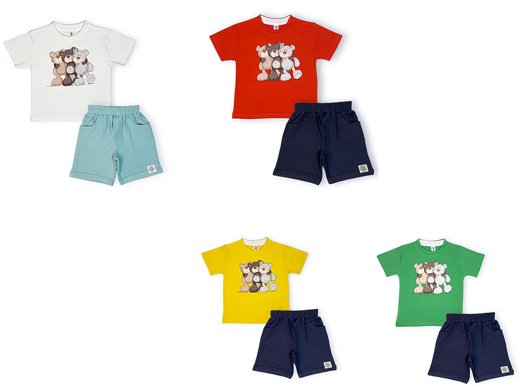 تیشرت و شلوارک راحتی 3 سال طرح سه خرس رفیق کیدو مکس kido max