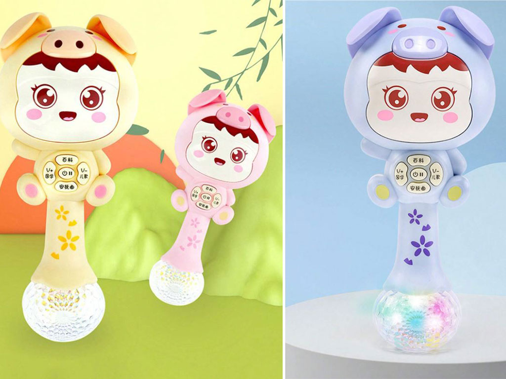 جغجغه موزیکال و چراغ دار اسباب بازی سوبیبر sobebear