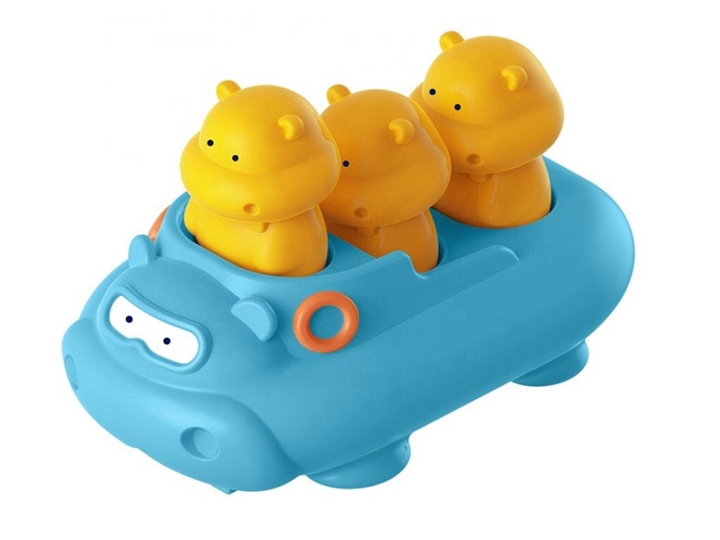 پوپت چهار تکه داخل حمام طرح حیوانات اسباب بازی هانگر huanger