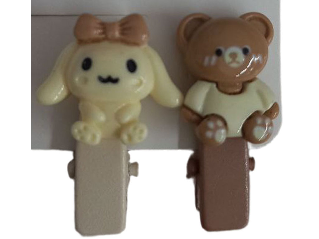 گلسر انبری نوزادی 2 عددی طرح خرس و خرگوش (سایز کوچک)