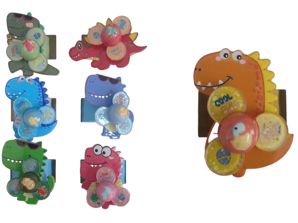 دستبند عروسکی چرخان و چراغ دار طرح دایناسور