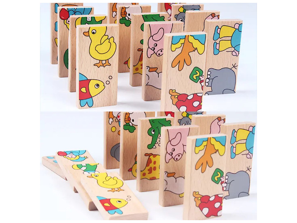 دومینو پازلی چوبی