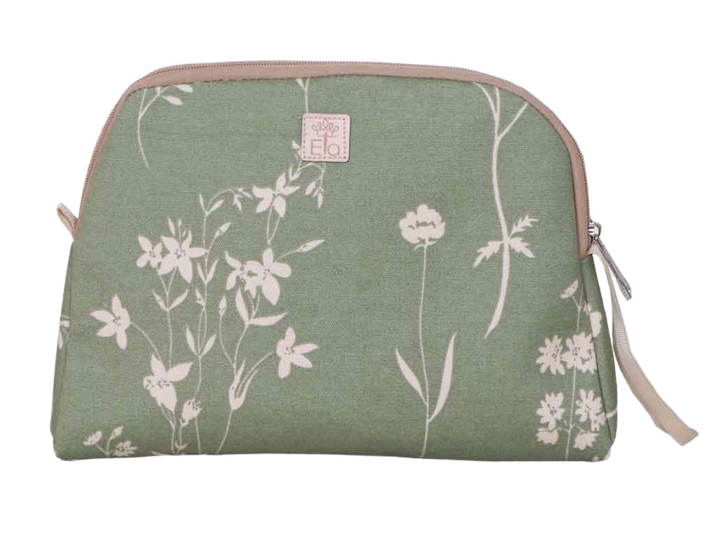 کیف پوشک کنفی گلدار سبز الا ELA