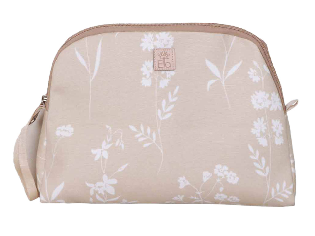 کیف پوشک کنفی گلدار نسکافه ای الا ELA