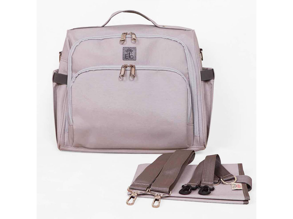 کوله پشتی و ساک لوازم ۳ کاره یونا ساده طوسی روشن الا ELA