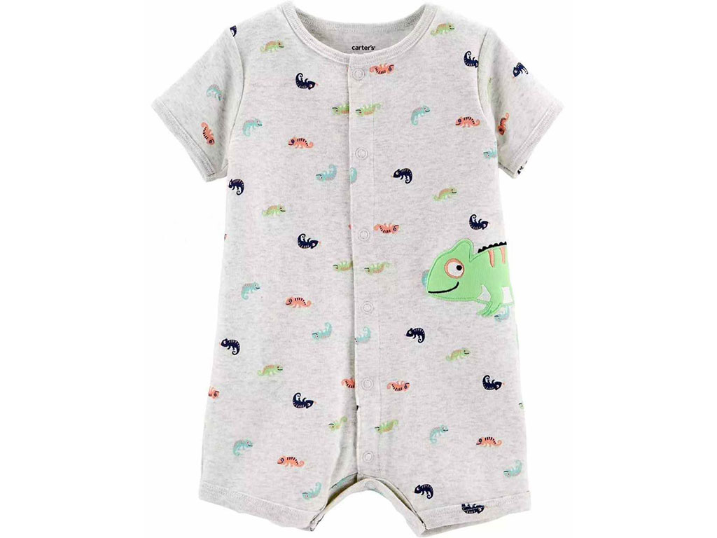 رامپر نوزاد و کودک پسرانه خاکستری رنگ طرح آفتاب پرست کارترز carters