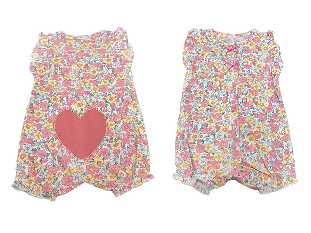 رامپر نوزاد و کودک دخترانه طرح گل های ریز رنگی کارترز Carters