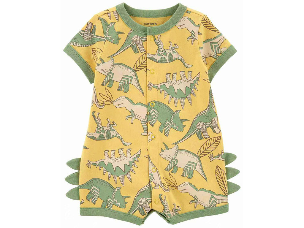 رامپر نوزاد و کودک پسرانه رنگ زرد طرح دایناسورها کارترز Carters