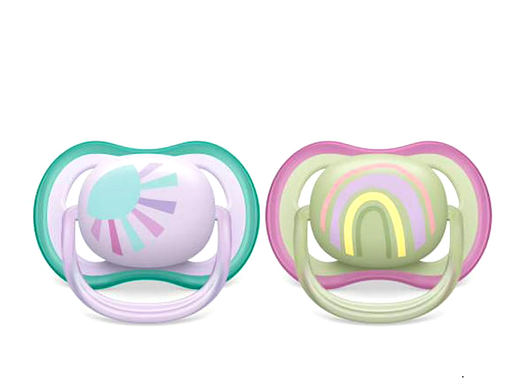 پستانک ارتودنسی دو عددی نوزادی 6-0 ماه مدل ultra air فیلیپس اونت philips avent