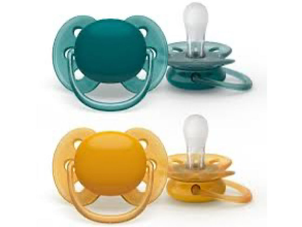 پستانک ارتودنسی دوعددی نوزادی18-6 ماه مدل Ultra soft اونت Avent