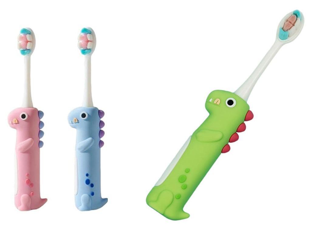 مسواک کودک طرح دایناسور دارای قاب