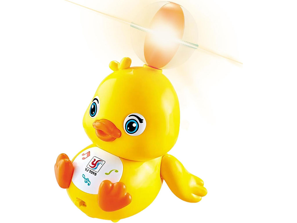 اردک موزیکال، چراغ دار با چرخش 360 درجه اسباب بازی