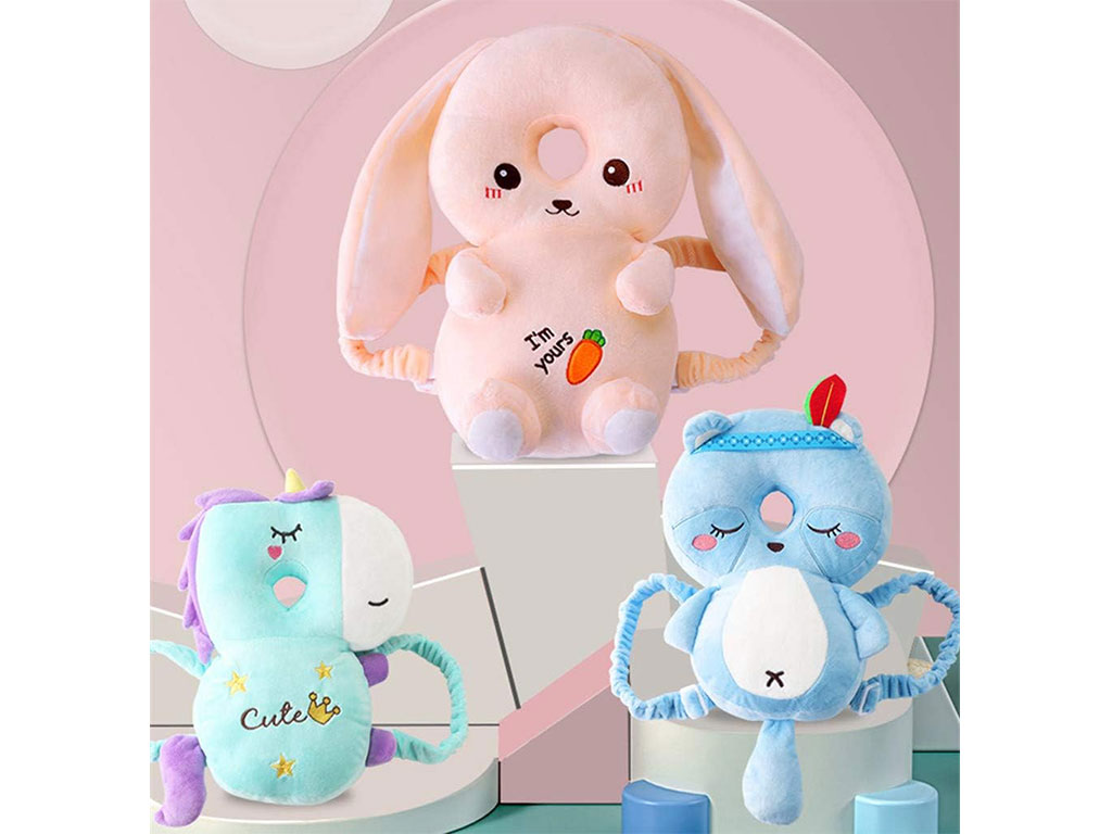 ضربه گیر سر نوزاد و کودک مدل کوله پشتی طرح حیوانات