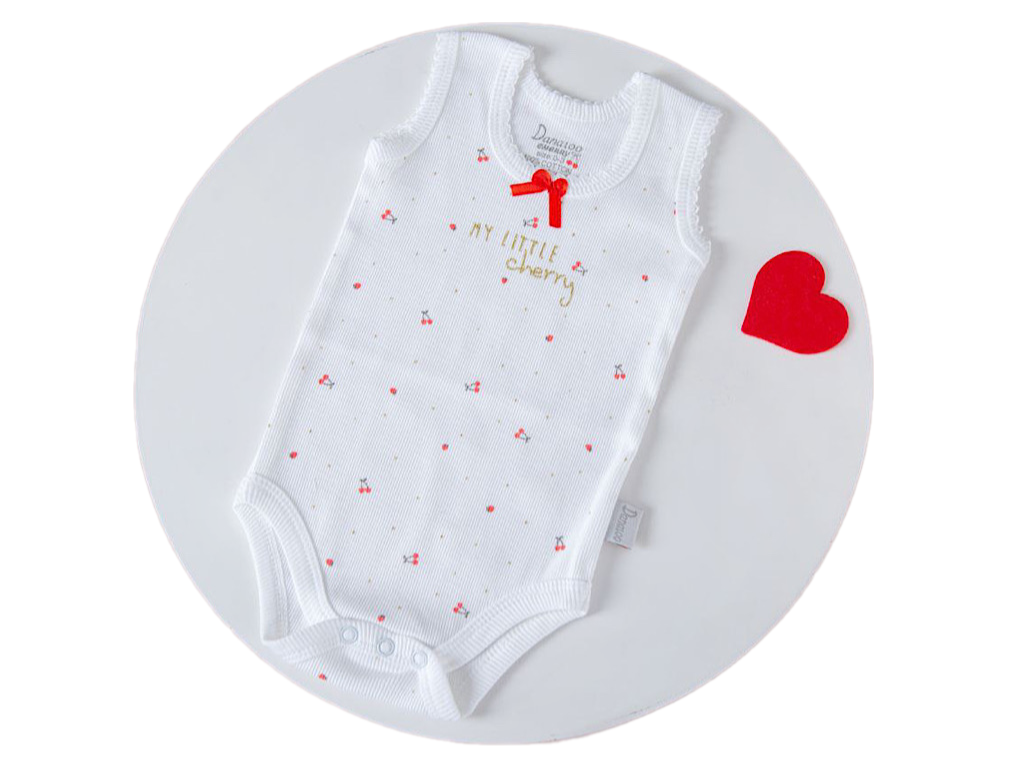 بادی آستین حلقه ای نوزادی دخترانه طرح گیلاس دانالو Danaloo