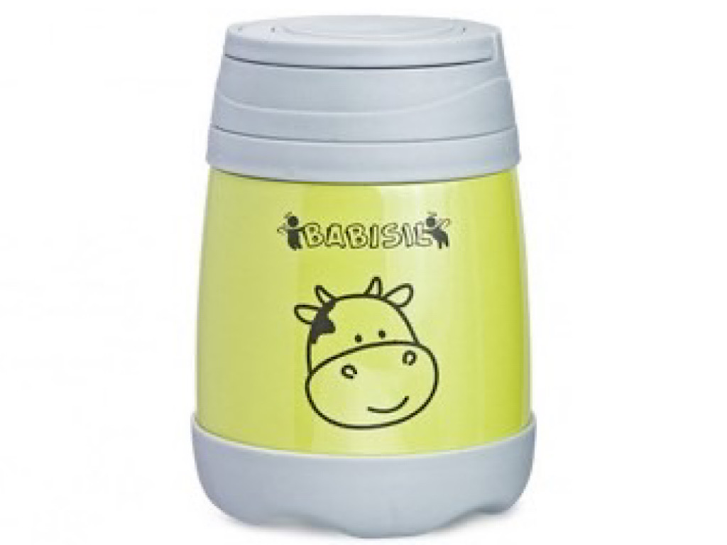 فلاسک غذا داخل استیل به همراه قاشق حجم 500 ML طرحدار  Babisil