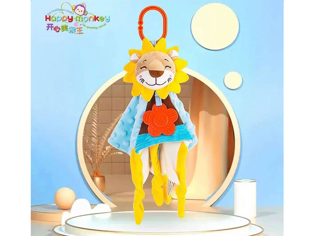 دستمال آرامش دندان گیردار طرح حیوانات هپی مانکی happy monkey