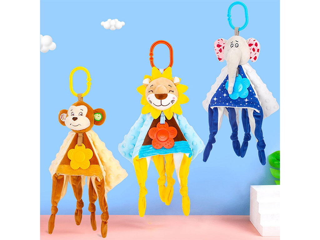 دستمال آرامش دندان گیردار طرح حیوانات هپی مانکی happy monkey