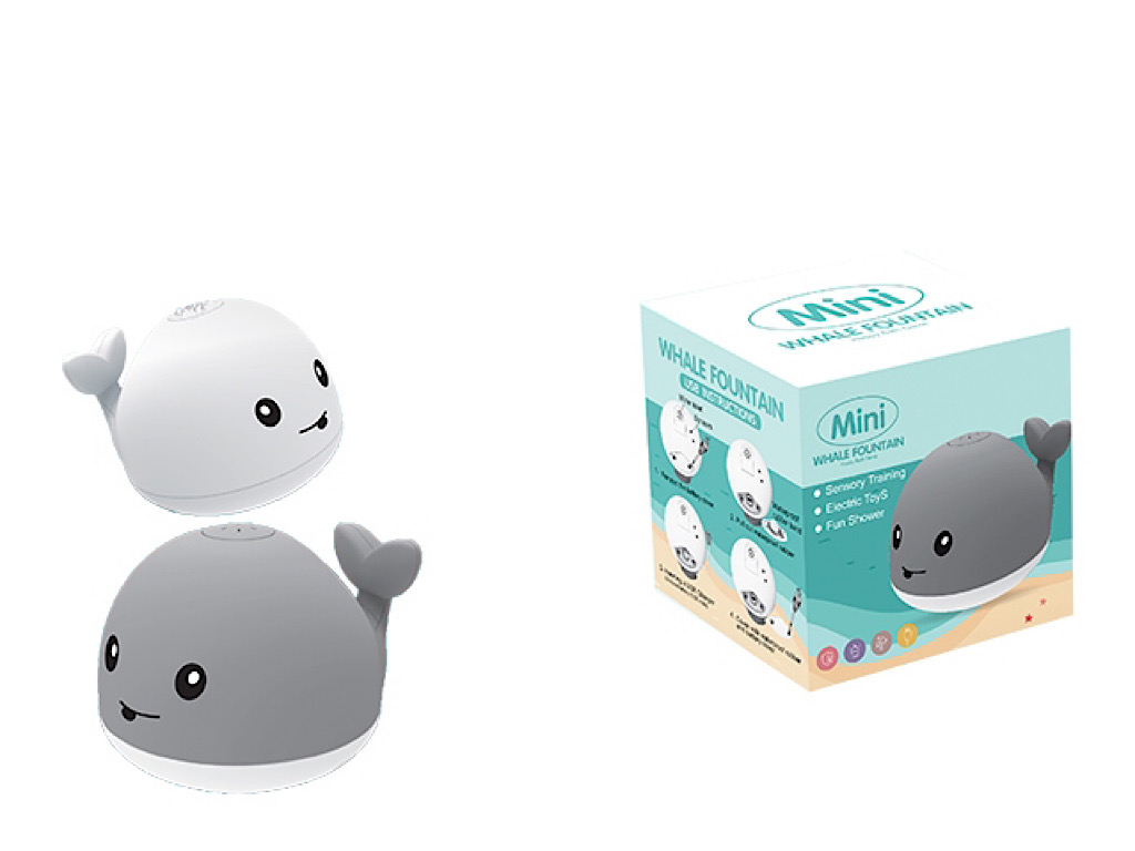 اسباب بازی حمام سنسوری مدل نهنگ آبپاش چراغدار مینی mini