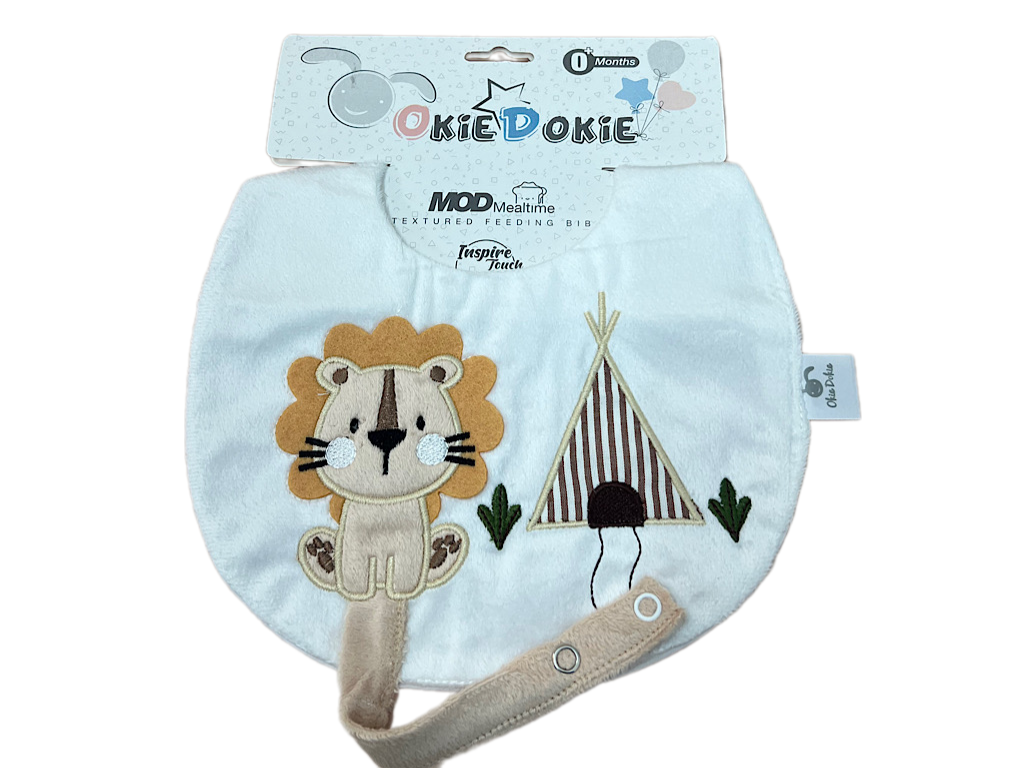 پیشبند نوزادی با بند پستانک دکمه ای okie dokie