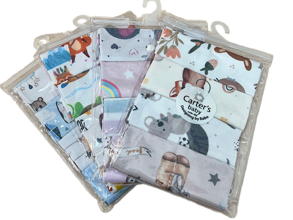 دستمال دست و صورت 4 عددی نوزادی کارترز carters