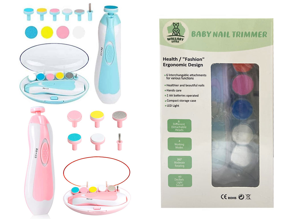 ست سوهان برقی باتری خور و چراغ دار نوزاد و کودک Wallaby little