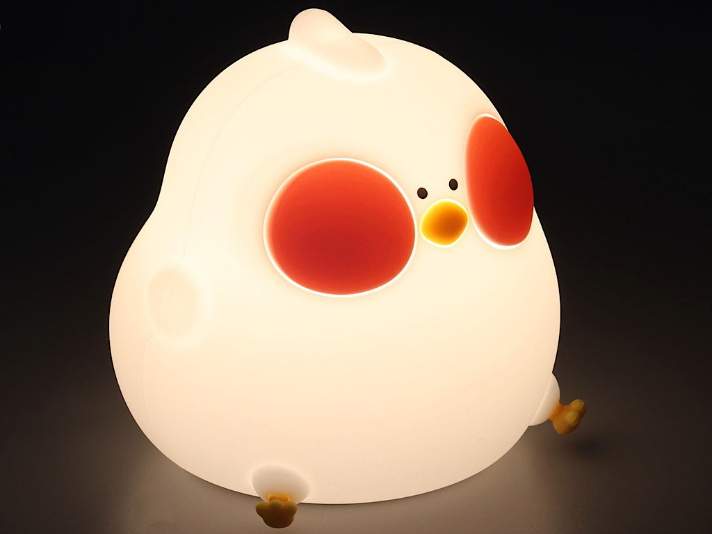 چراغ خواب سیلیکونی، لمسی و شارژی طرح جوجه