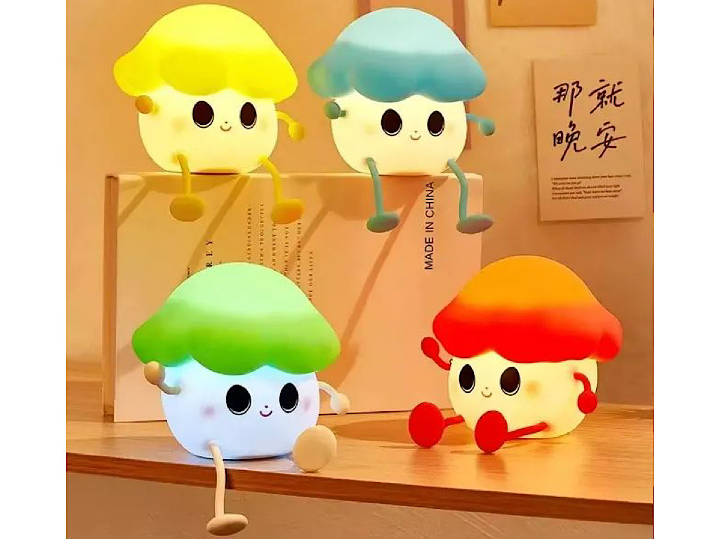 چراغ خواب سیلیکونی، لمسی و شارژی طرح قارچ