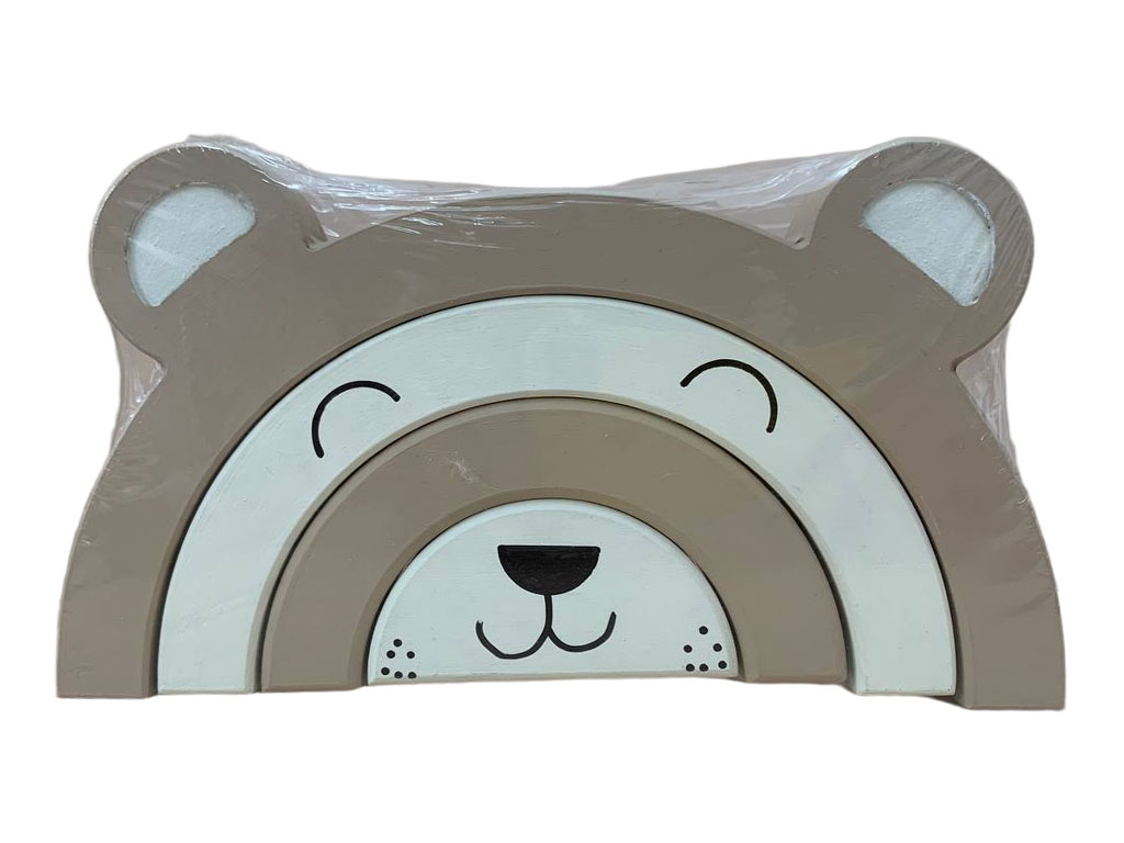 رنگین کمان 4 تکه چوبی طرح تدی اتاق نوزاد