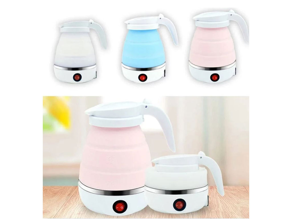 کتری سیلیکونی مدل تاشو برقی حجم 600 میل