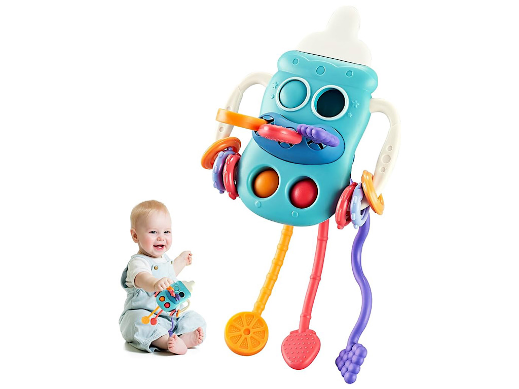 بیزی کیوب یا بیزی بال جغجغه ای دندانگیر طرح شیشه شیر ibi irn