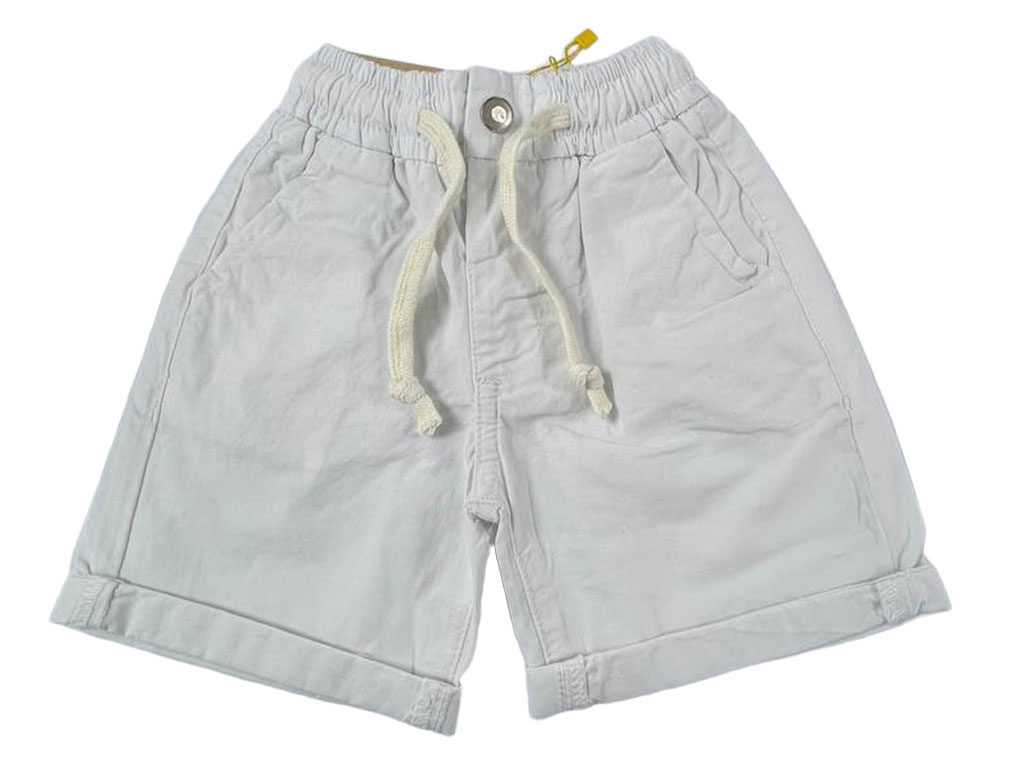 شلوارک کتان کمرکش سفید رنگ نوزاد و کودک زارا بیبی zara baby