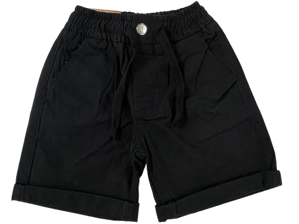 شلوارک کتان کمرکش مشکی رنگ نوزاد و کودک زارا بیبی zara baby