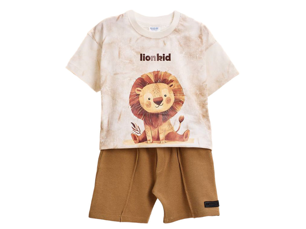 تیشرت و شلوارک نوزاد و کودک طرح شیر بشیر bashir