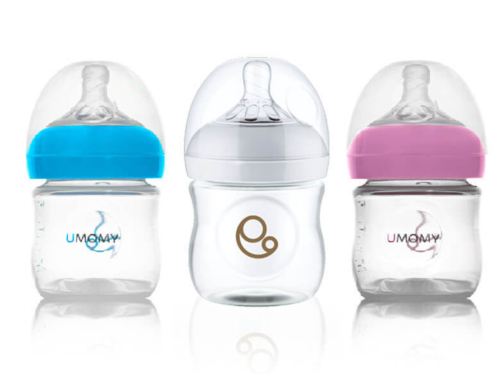 شیشه شیر آنتی کولیک دهانه عریض حجم 125 میل 2 قطره بالای 6 ماه یومامی umomy