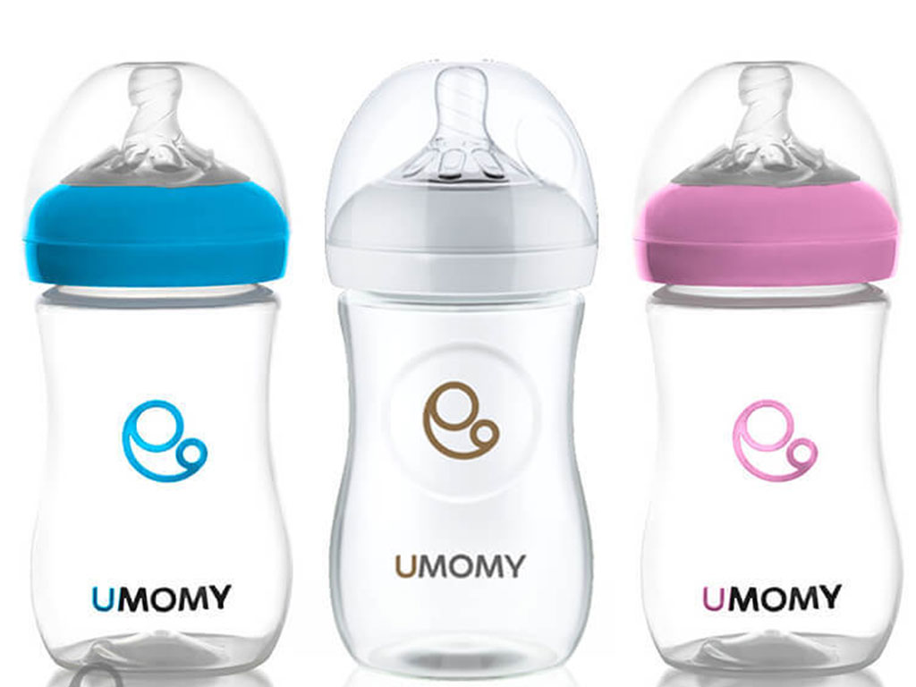 شیشه شیر آنتی کولیک دهانه عریض حجم 260 میل 3 قطره بالای 12 ماه یومامی umomy