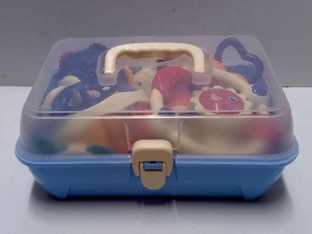 ست جغجغه و دندانگیر نوزادی 10 عددی مدل صندوقی سایز بزرگ  Baby Rattle