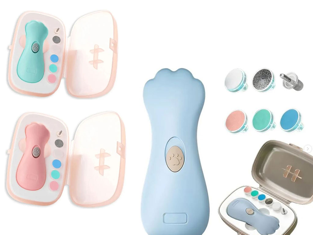 ست سوهان برقی باتری خور نوزاد و کودک طرح پنجه گربه