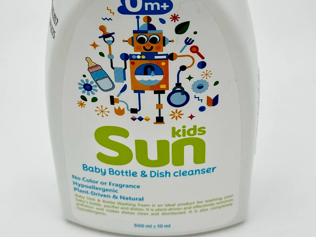 مایع شوینده شیشه شیر و ظروف کودک  500 میلی لیتر SUN KIDS