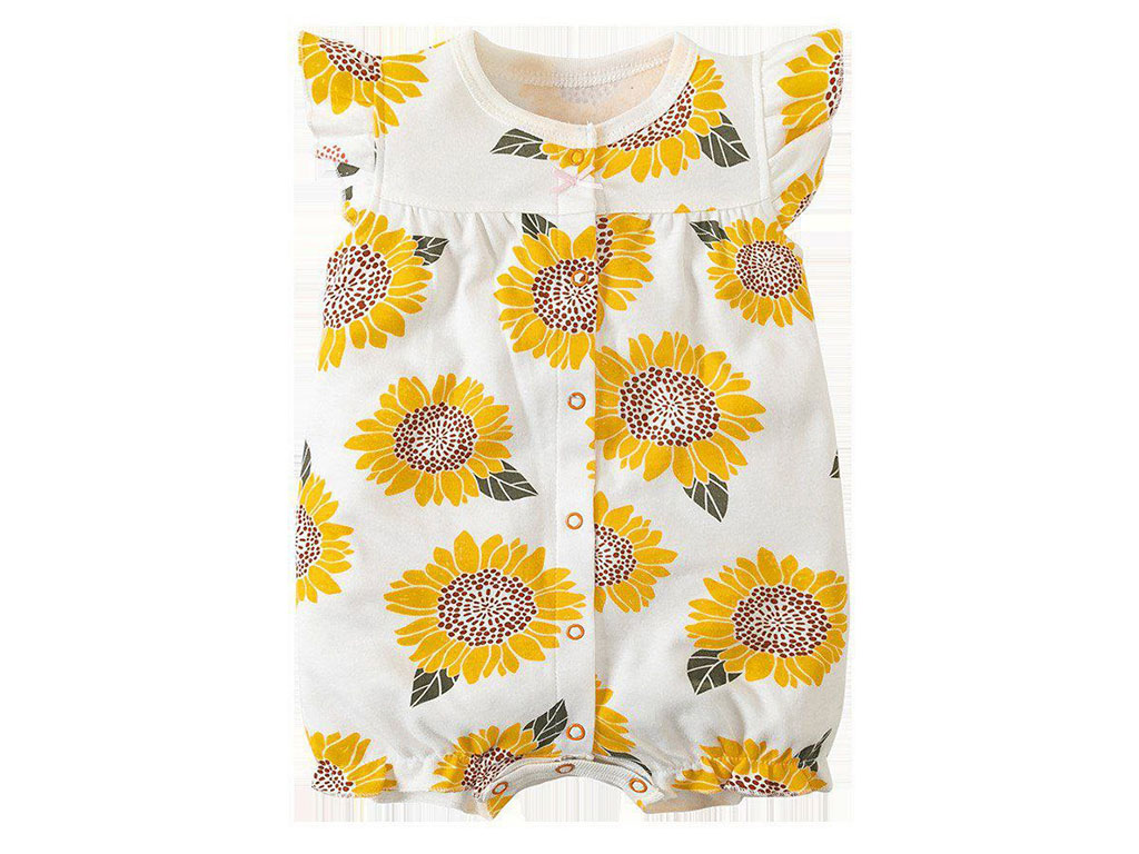 رامپر نوزاد و کودک دخترانه طرح گل آفتابگردان کارترز Carters