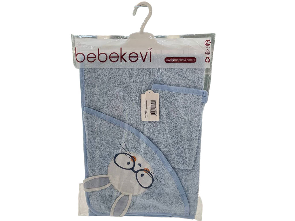 ست حوله کلاهدار و لیف نوزادی ببکوی bebekevi