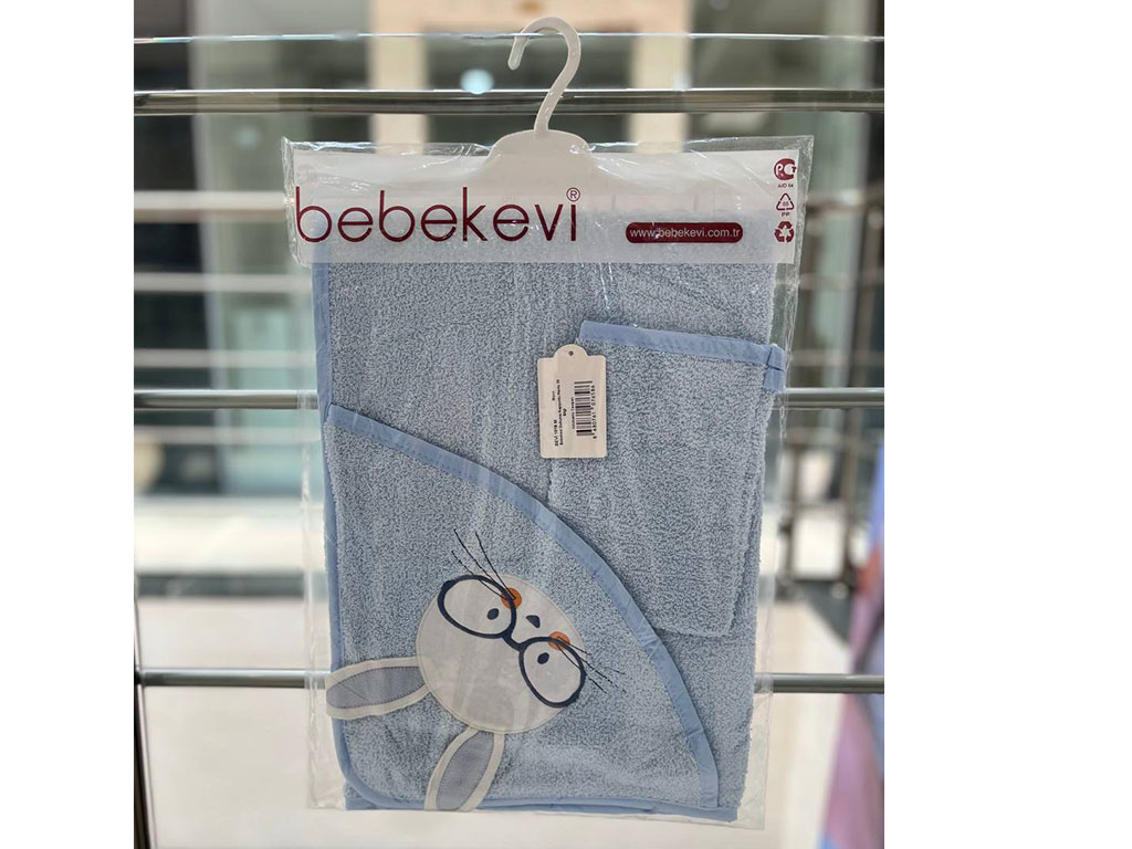 ست حوله کلاهدار و لیف نوزادی ببکوی bebekevi