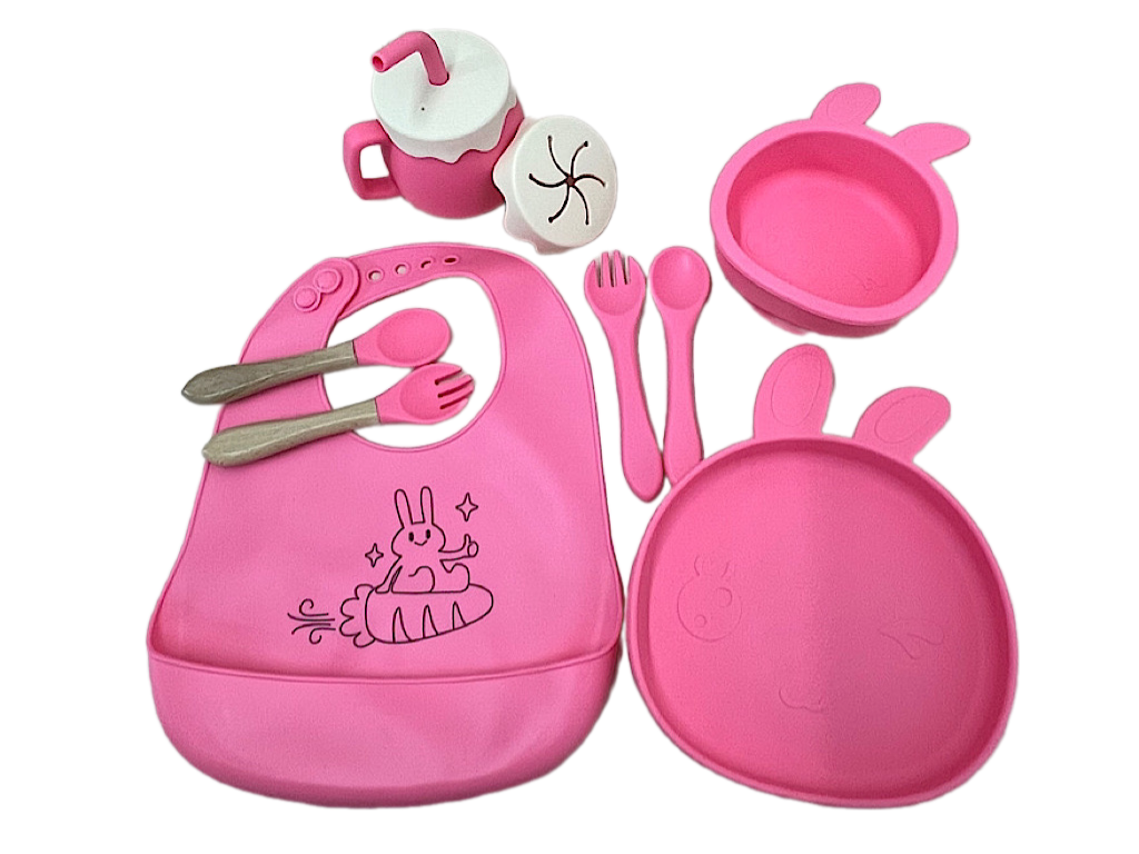 ست ظرف غذا سیلیکونی 10 تکه طرح خرگوش