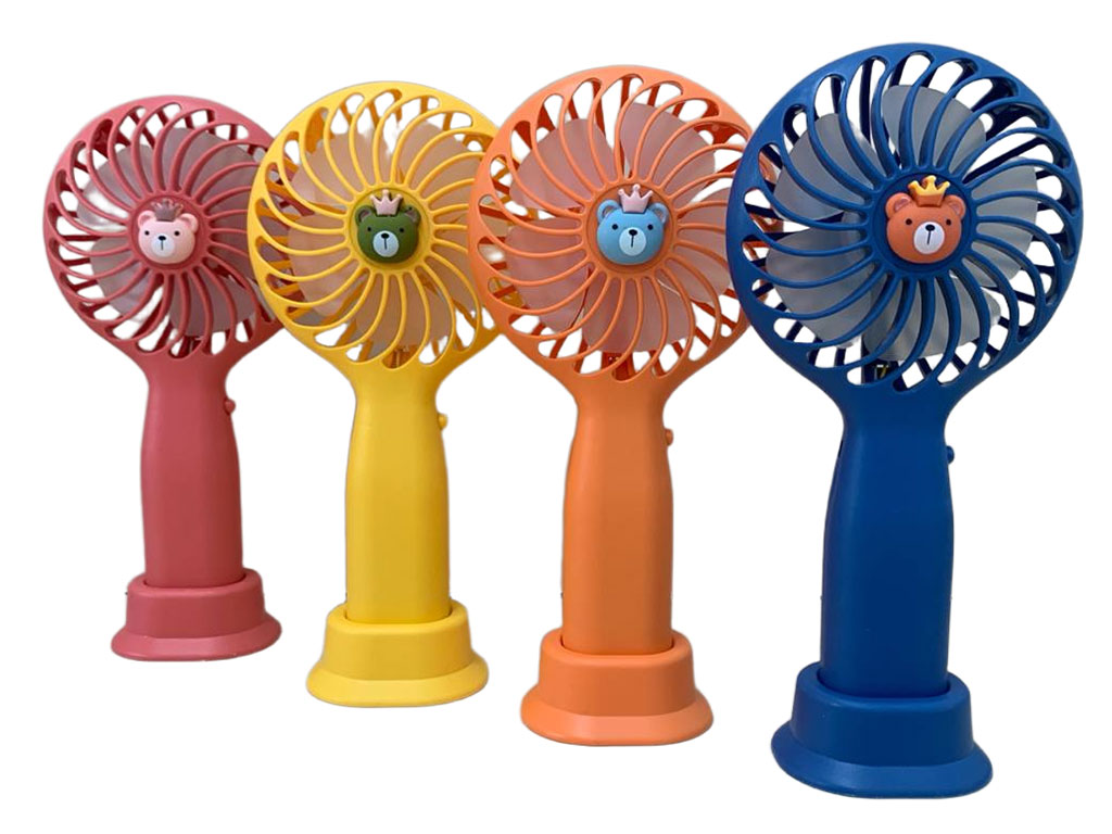 پنکه شارژی، مدل پایه دار و دستی طرح خرس تاج دار