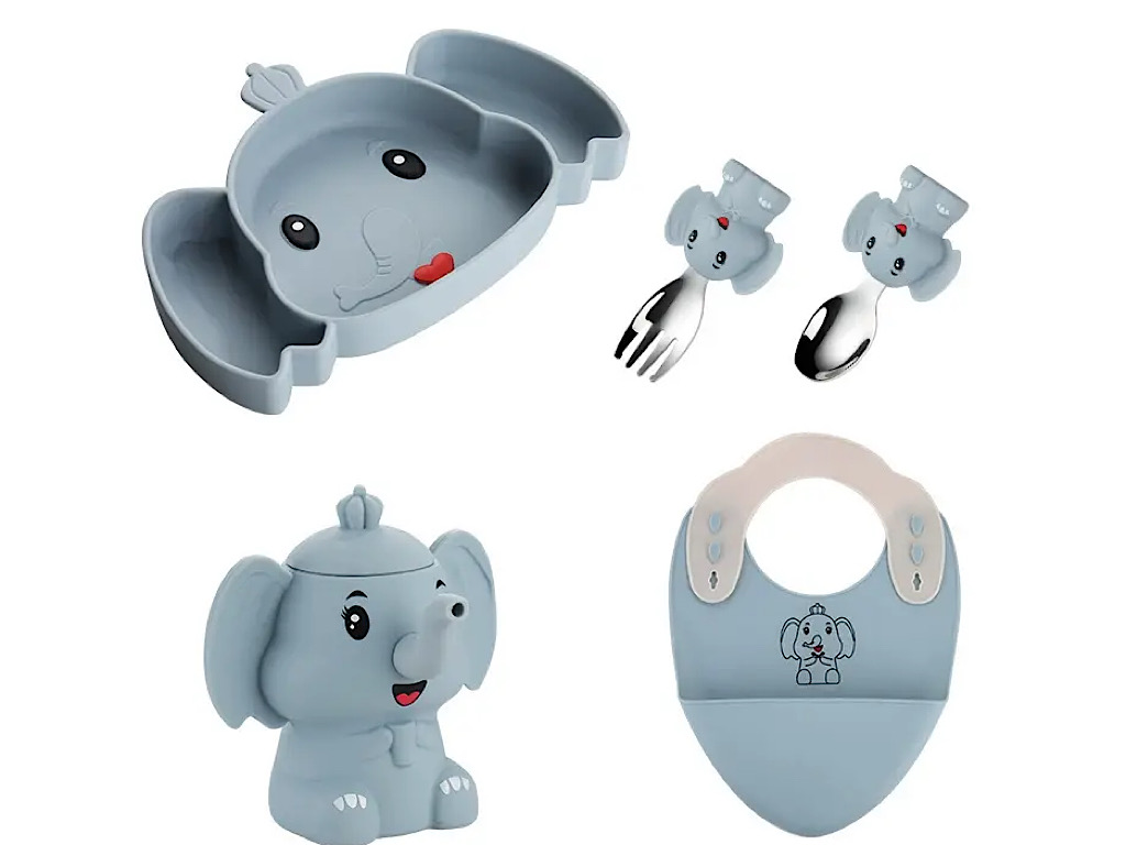 ست ظرف غذا سیلیکونی 6 که طرح فیل