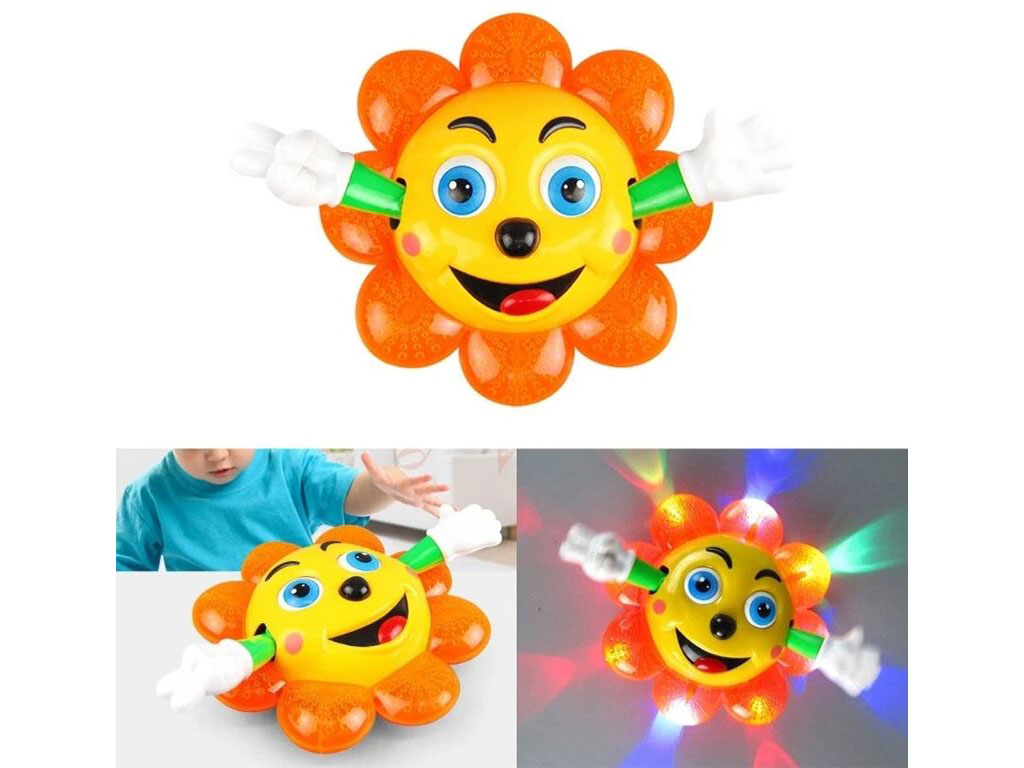 آفتابگردان موزیکال و چراغ دار با چرخش 360 درجه اسباب بازی yj toys