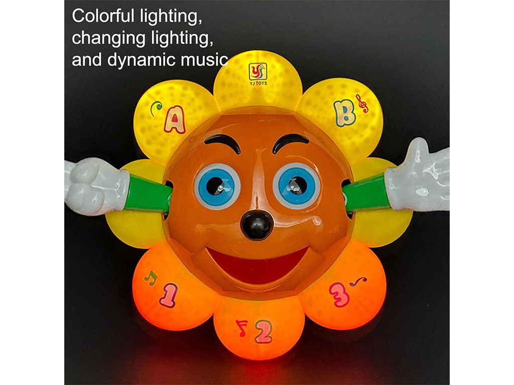 آفتابگردان موزیکال و چراغ دار با چرخش 360 درجه اسباب بازی yj toys