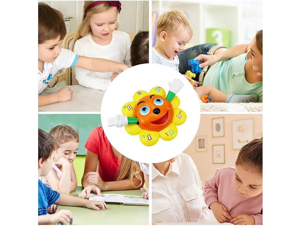 آفتابگردان موزیکال و چراغ دار با چرخش 360 درجه اسباب بازی yj toys